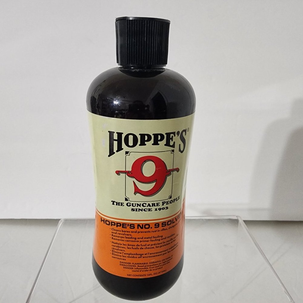 Hoppe's No.9 Gun Bore Solvent Cleaning Bottle 16 oz NWT
